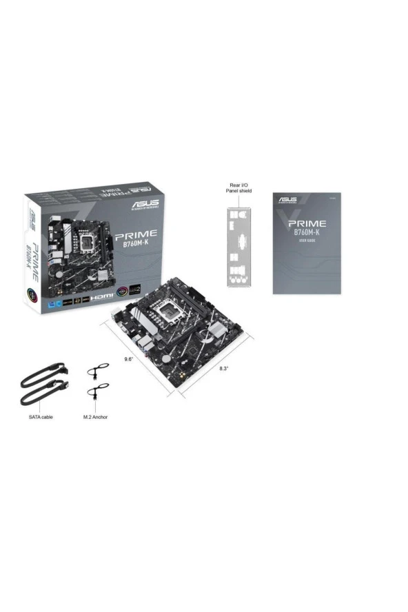 ASUS PRIME B760M-K Intel LGA1700 mATX Anakart - 4