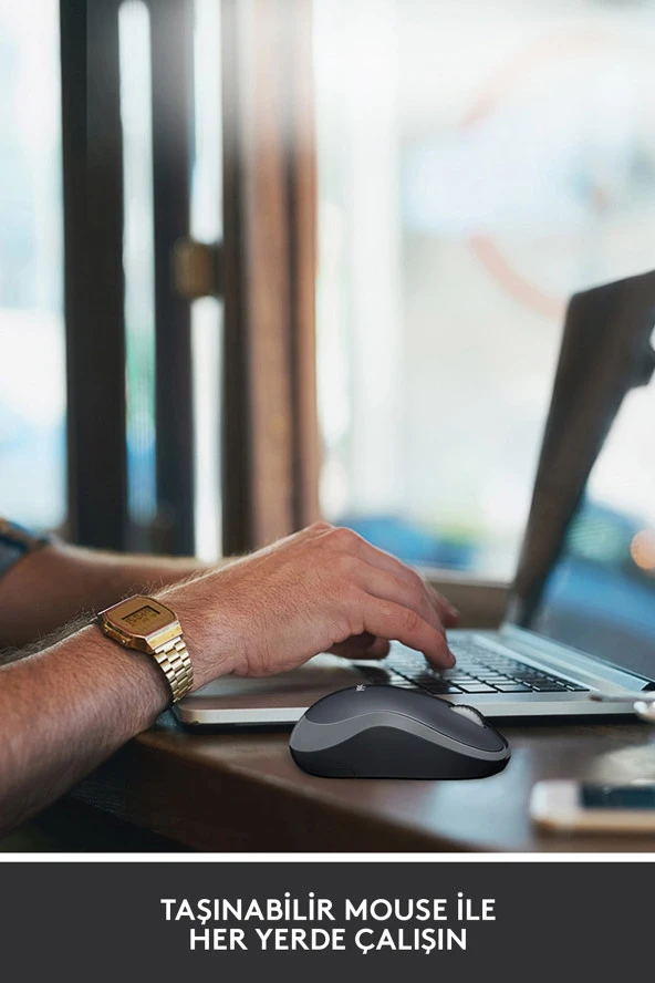 Logitech M185 Nano USB Kablosuz Mouse Gri (910-002235) - 2