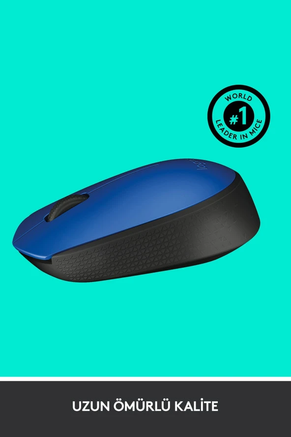 logitech  M171 USB Alıcılı Kablosuz Kompakt Mouse - Mavi
