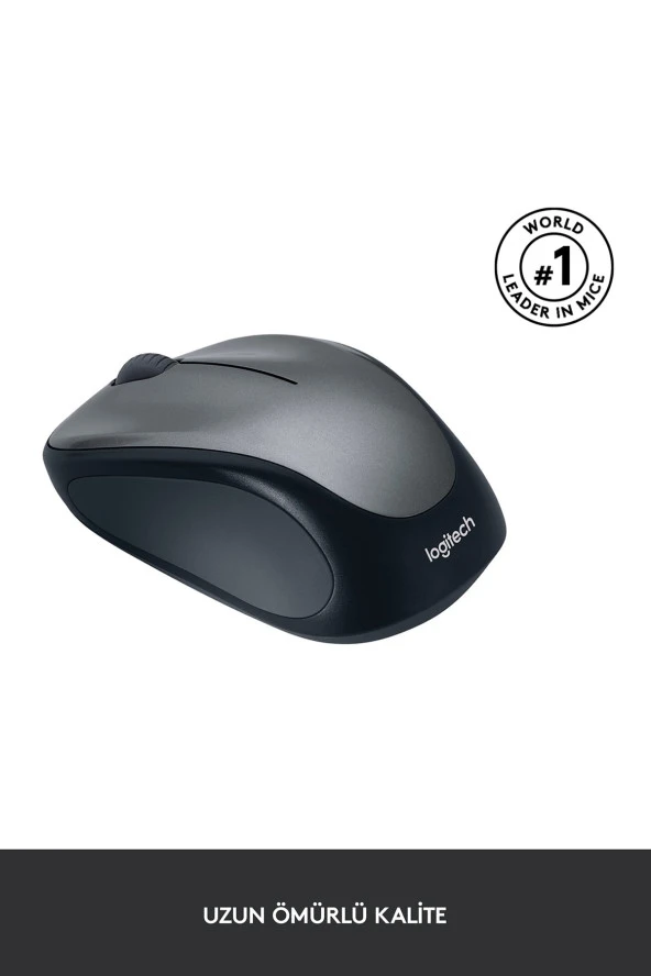 Logitech  M235 Gri 910-002201 Kablosuz 1000 DPI Kompakt Mouse - Siyah - 2