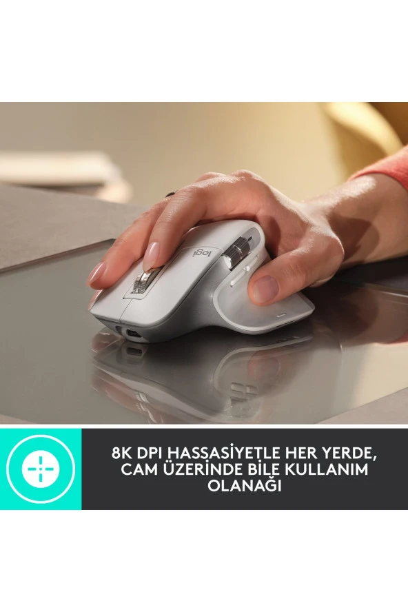 logitech  Mx Master 3s Performans 8.000 Dpı Optik Sensörlü Sessiz Kablosuz Mouse - Siyah
