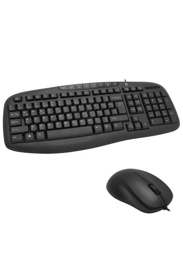 FRISBY FK-4825QU Q Türkçe Multimedya Kablolu Klavye Mouse Set Siyah - 3