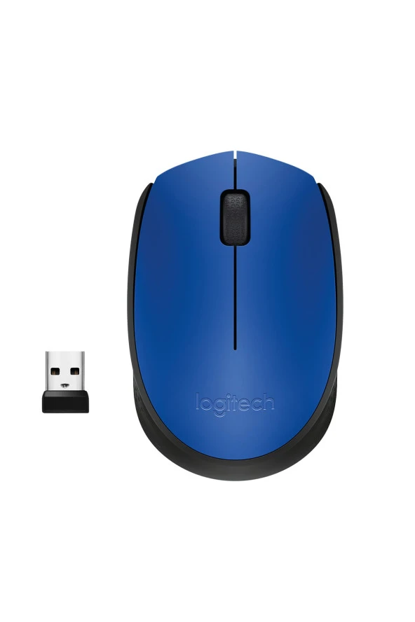 logitech  M171 USB Alıcılı Kablosuz Kompakt Mouse - Mavi - 3