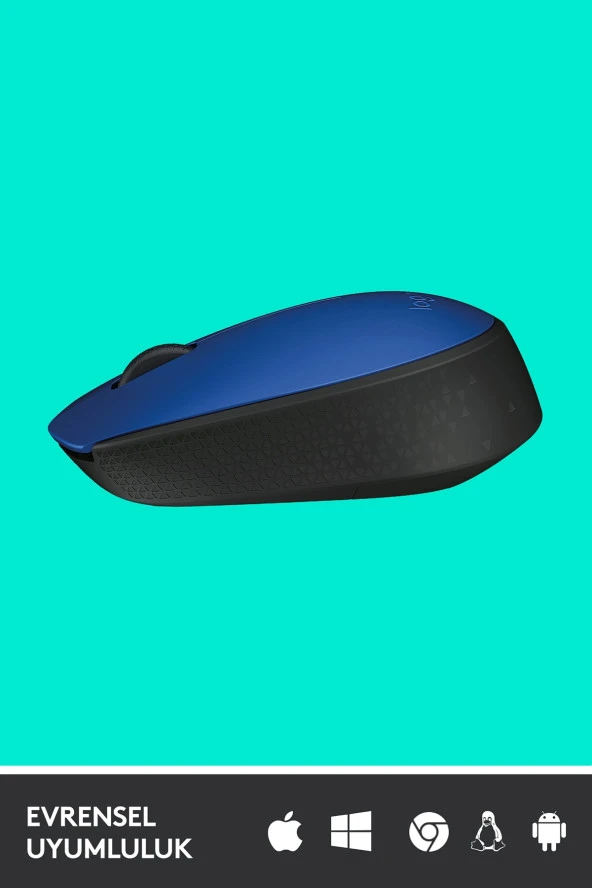 logitech  M171 USB Alıcılı Kablosuz Kompakt Mouse - Mavi - 5