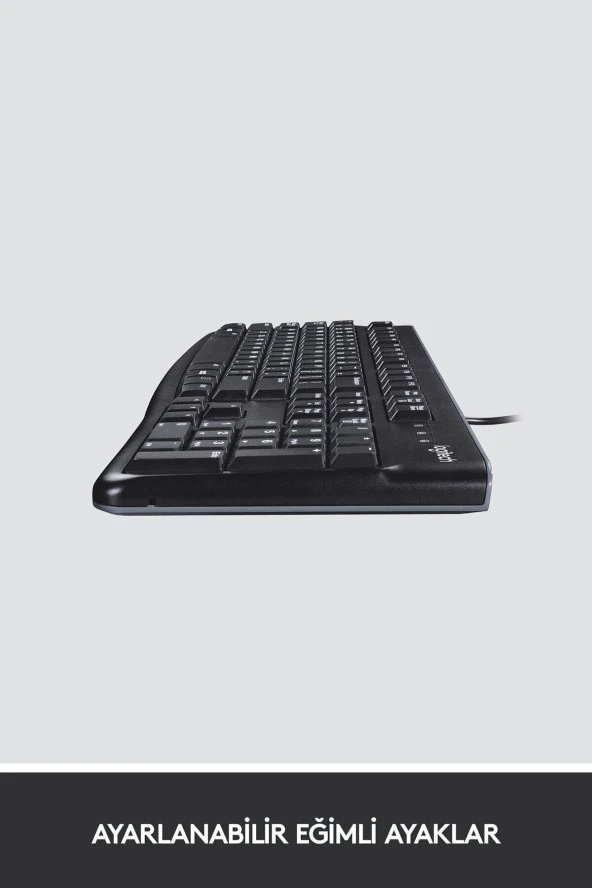 logitech  K120 USB Kablolu Türkçe Q Klavye - Siyah 920-002505 - 5