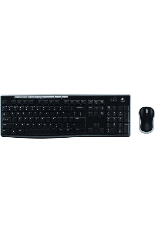 logitech  MK270 920-004525 Kablosuz USB Alıcılı Türkçe Q Klavye Mouse Seti - Siyah