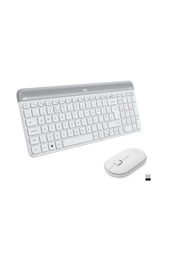 Logitech  MK470 Kablosuz İnce Türkçe Klavye Mouse Seti - Beyaz 920-009436 - 3