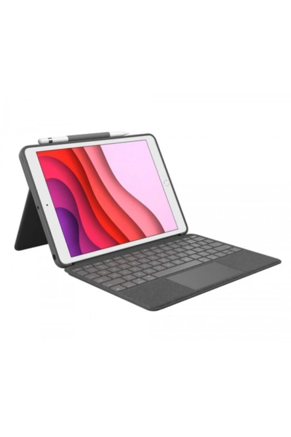 logitech  Combo Touch iPad 10.2 inç 7. ve 8. Nesil ile Uyumlu Çok Yönlü Klavyeli Kılıf - Gri