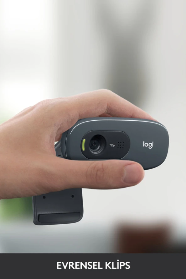 logitech  C270 HD 720p Mikrofonlu Web Kamerası - Siyah - Resim 5