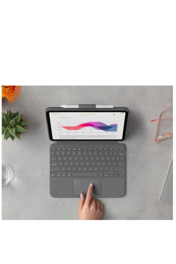 Logitech Combo Touch iPad 10.9 inç 10. Nesil ile Uyumlu 920-011381 Tablet Klavyesi - 3