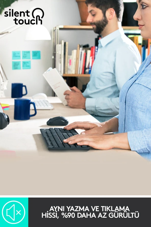 logitech  MK295 920-009804 Sessiz Kablosuz Türkçe Klavye Mouse Seti - Siyah - 5