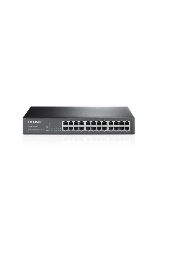 TP-LINK  Tl-sf1024d 24-port 10/100mbps  75 Enerji Tasarruflu 13" Çelik Kasa Switch