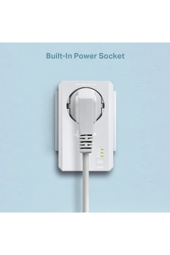 TP-LINK  TL-WPA4226KIT, AV600 N300 Mbps Wi-Fi Powerline Adaptör Kiti - 2
