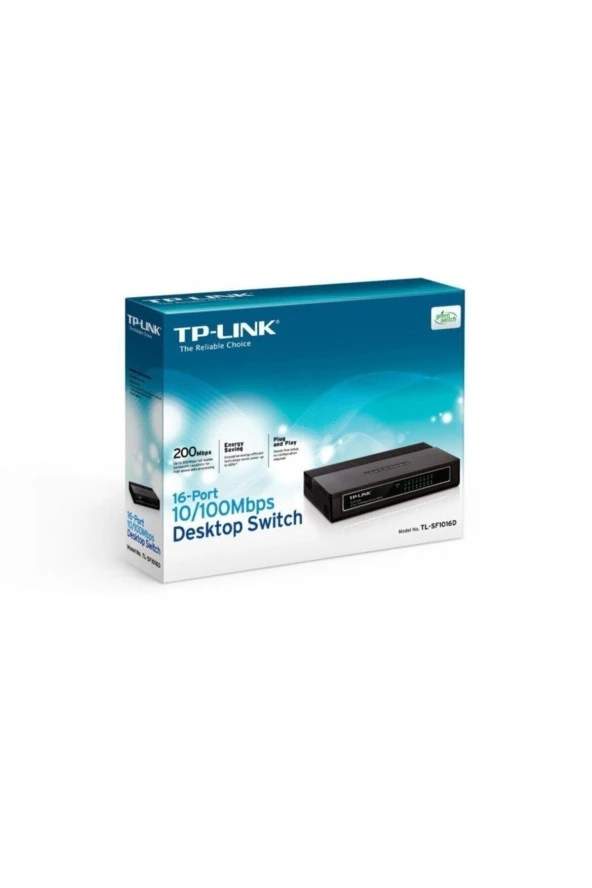 TP-LINK TL-SF1016D 16-port 10/100mbps Tak Ve Kullan 70 Enerji Tasarruflu Switch - 2