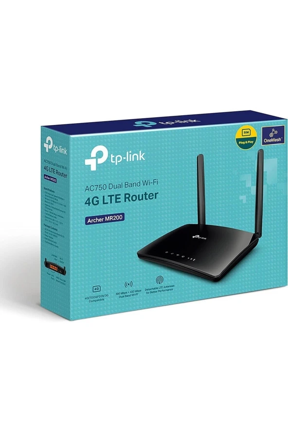 TP-LINK Archer Mr200, Ac750 Mbps Kablosuz Dual Band 3g/4g Lte Router, Çift Bantlı - 3