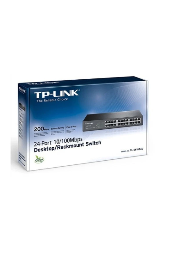 TP-LINK  Tl-sf1024d 24-port 10/100mbps  75 Enerji Tasarruflu 13" Çelik Kasa Switch - 3
