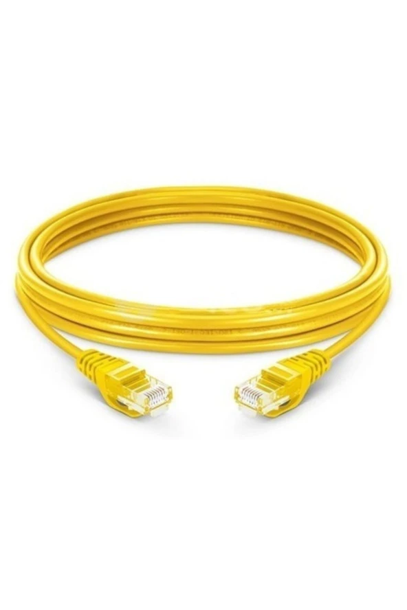 Flaxes Fnk-605S 5Mt Cat6 Patch Network Kablosu Sari