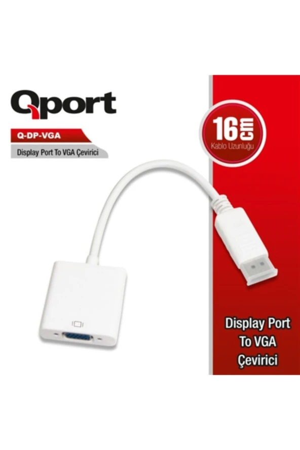 Qport Q-dp-vga Dp To Vga Çevirici