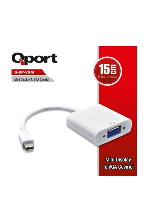 Qport  Mini Display to VGA Çevirici 15cm Q-DP-VGM