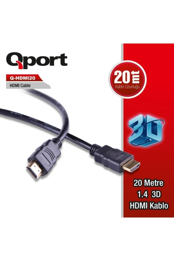 Qport  Q-hdmı20 20,0m Hdmı Kablo,altın Uçlu