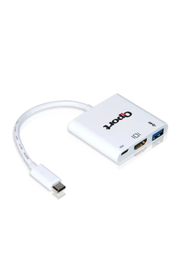 Qport  Q-th03 Type-c To Hdmi 4k+usb 3.0+type-c Çev.