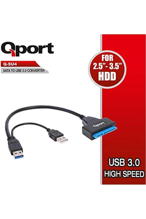 Qport  Q-su4 16 Cm Usb-2.5 3.5 Sata Disk Dönüştürücü