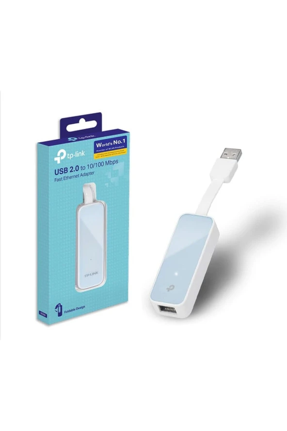 TP-LINK  Ue200 Usb-2.0- 10/100mbit/s-ethernet-adaptörü (katlanır Kablo, Apple Macbook Surface Pro Xps