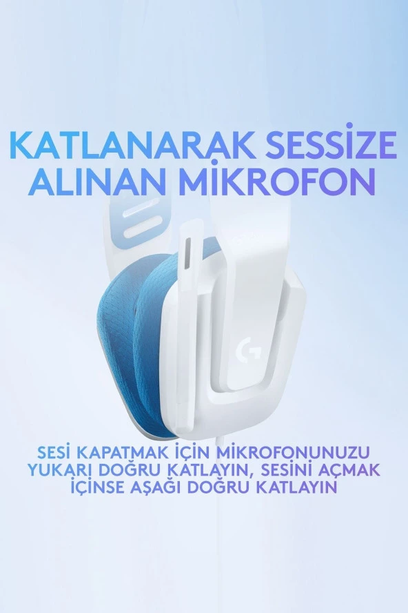 logitech G335 White 981-001018 Mikrofonlu Beyaz Kablolu Gaming (oyuncu) Kulaklık
