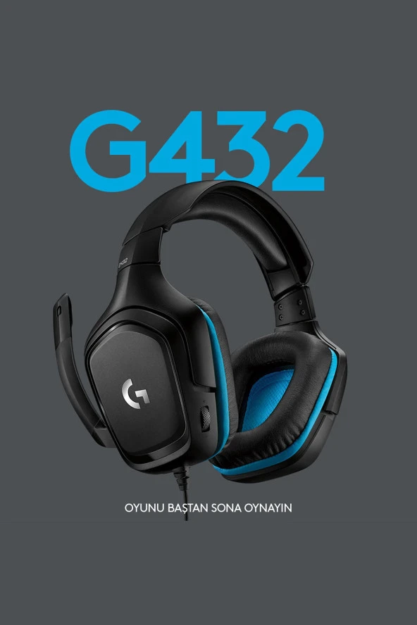logitech G432 981-000770 7.1 Surround Ses Kablolu Oyuncu Kulaklığı - Siyah - 2