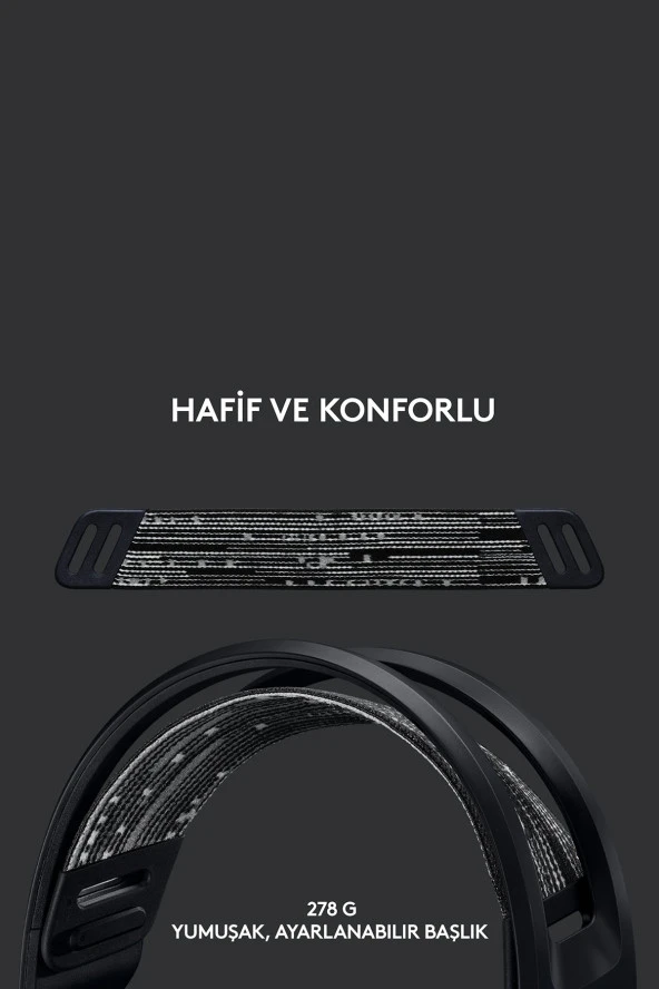 Logitech G733 981-000864 LIGHTSPEED RGB Kablosuz 7.1 Surround Ses Oyuncu Kulaklığı - Siyah - 4