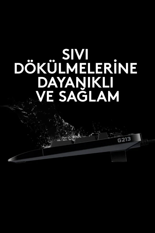 Logitech G213 Prodigy 920-008094 RGB Türkçe Oyuncu Klavyesi - Siyah
