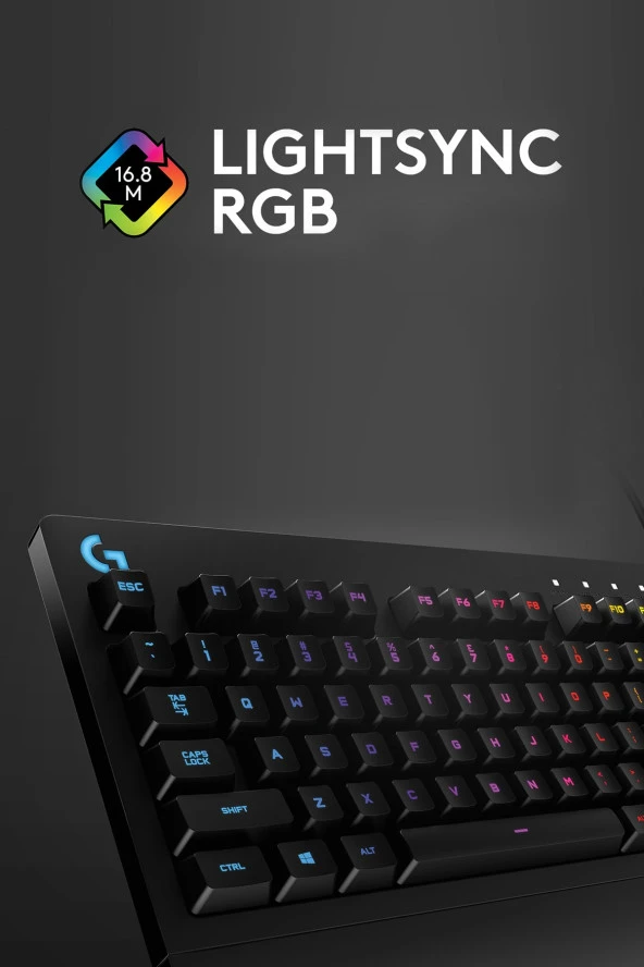 Logitech G213 Prodigy 920-008094 RGB Türkçe Oyuncu Klavyesi - Siyah - 3