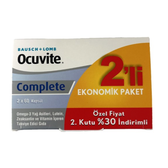 Ocuvite Complete 60 Kapsül 2li - Ekonomik Paket İkincisi % 30 İndirimli