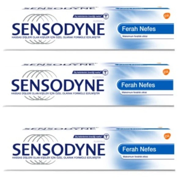 Sensodyne Ferah Nefes Diş Macunu 100 ml 3 Kutu