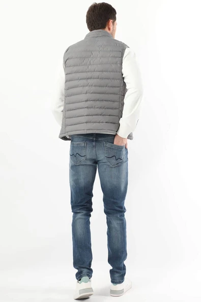 Erkek Boru Paça Jean Pantolon Mavi - 4