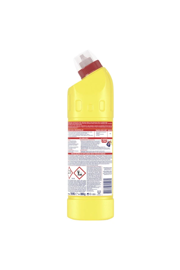 Domestos Çamaşır Suyu Limon Ferahlığı 750 ml 6 Adet - 8