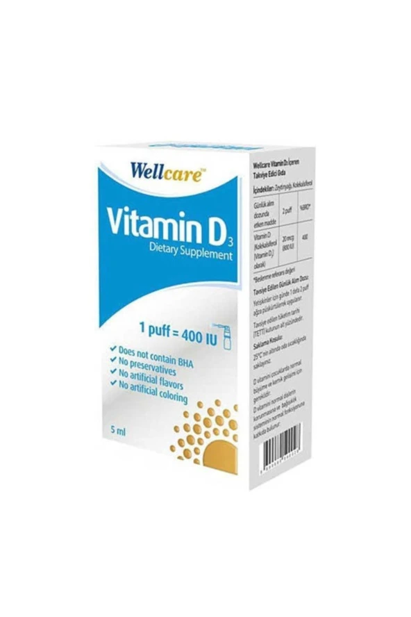 Wellcare Vitamin D3 400 IU 5 ml