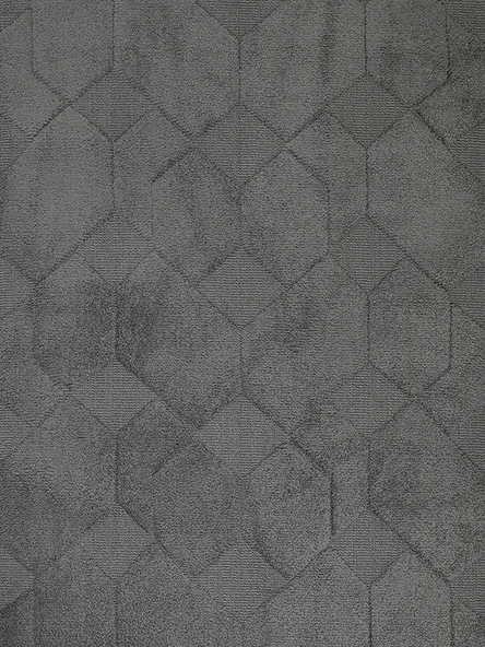 Lara Bukleli Desenli Yumuşacık Peluş Halı Salon Oturma Odası Mutfak Koridor Halısı 9400D Antrasit - 5