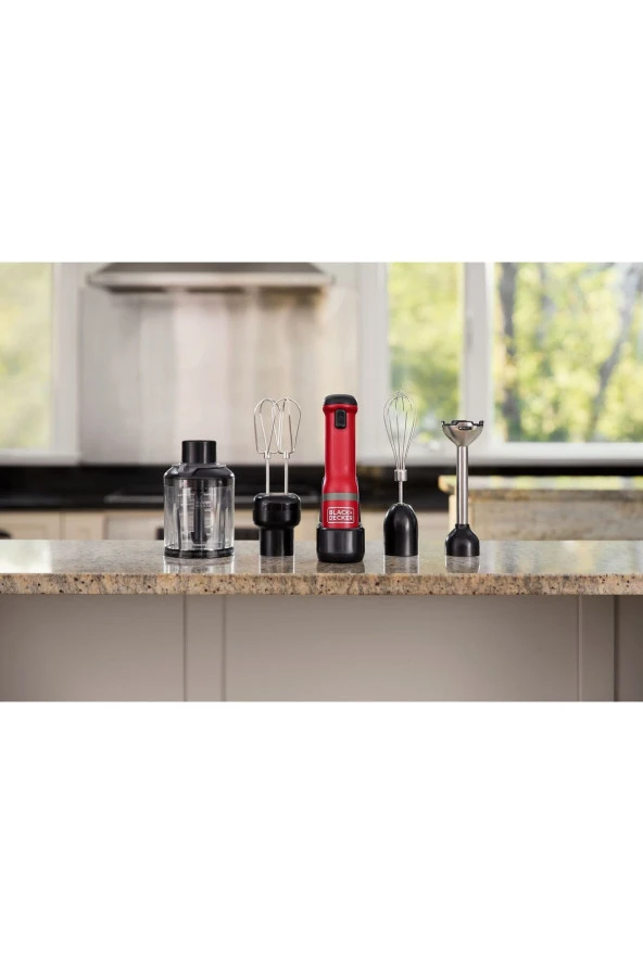 Black+Decker BCKM1014KR-QW Kitchen Wand 4 Parça Kablosuz El Blender Seti - 5