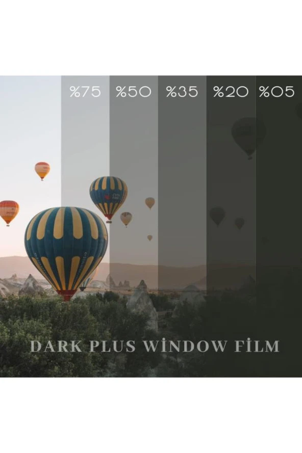 100 cm x 2 Metre Çok Açık Siyah Çizilmez Cam Filmi 0.5 Numara 50 Geçirgenlik Ön Cam Filmi - 4