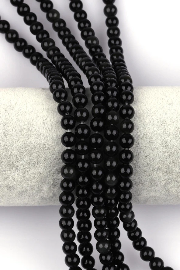 Rainbow Obsidyen Doğal Taş Dizi 6 mm Küre Kesim ürün görseli