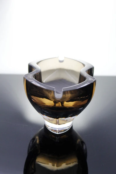 Paşabahçe Denizli Cam El İmalat Kristal Küllük Karamel 1 Adet 1008950 23166 - Resim 2