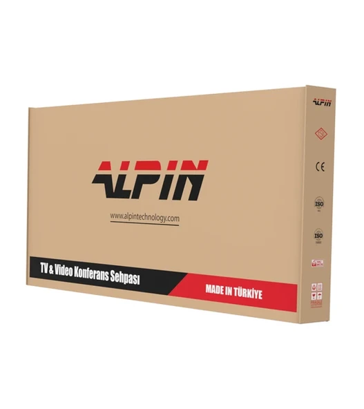 ALPIN TV/Fuar ve Toplantı Odası Standı Video Kamera Askı Aparatlı Metal Ayaklı TV Sehpası/Ünitesi 40 inç-75 inç - 5