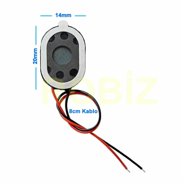 Hoparlör 1W 8ohm 14x20mm 8cm Kablolu  Mini Speaker Ses Müzik Amfi Ürün Müze Otomobil Telefon Sesli Yönlendirme