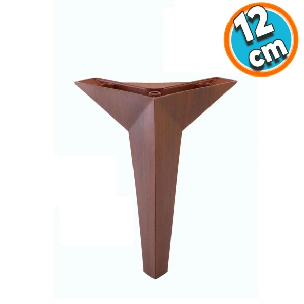 Mobilya Kanepe Sehpa TV Ünitesi Koltuk Ayağı 12 cm Kahverengi Baza Ayak ürün görseli