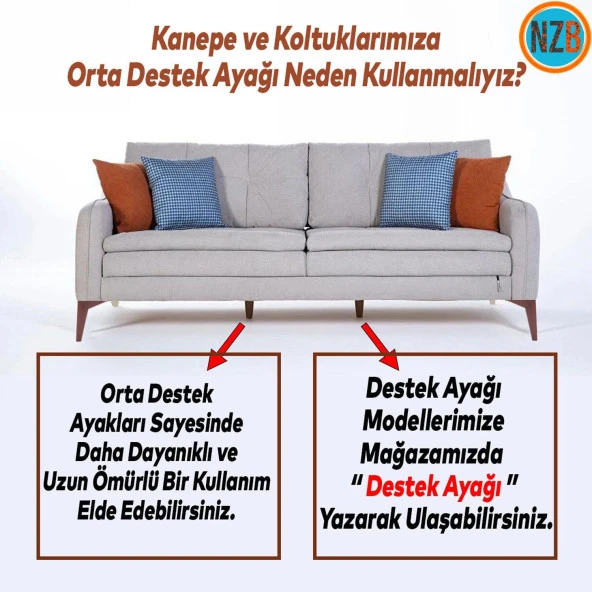 Mobilya Kanepe Sehpa TV Ünitesi Koltuk Ayağı 12 cm Kahverengi Baza Ayak - Resim 3