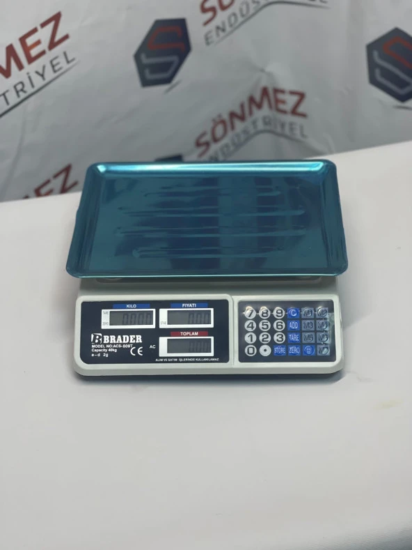 Brader Elektronik Terazi Market Manav Terazi 40 Kg - 5
