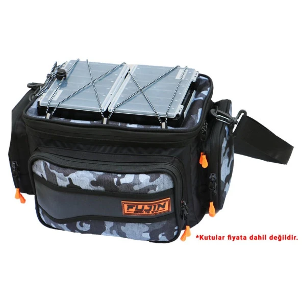 Fujin Black Camo Helper Bag - Balıkçı Çantası - Resim 6