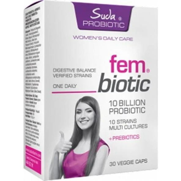 Suda Probiotic Fem Biotic 30 Veggie Kapsül