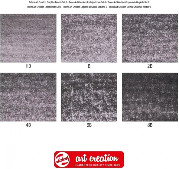 Talens Art Creation Graphite Pencils 6'lı Dereceli Kalem Seti / 9028106M - Resim 3